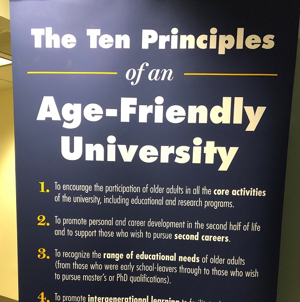 Poster of the Ten Principles of an Age-Friendly University